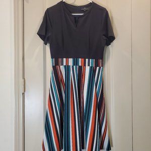 Half Striped Black Top Dress